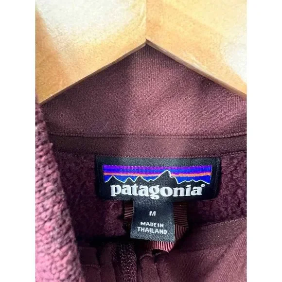 Patagonia Better Sweater Fleece Jacket size Maroon Medium 1/4 Zip - Picture 2 of 7